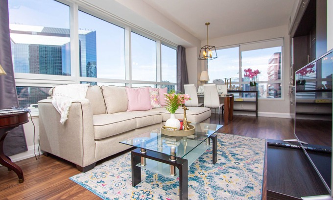 Willowdale Apartamento | Luxury 2 BDR condo/ Amazing view parking/ subway/ North York