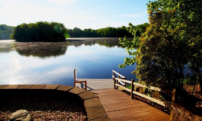 Wallenpaupauk Lake Estates Casa | Luxury Lakefront: Hot Tub, Fireplace, Pet Friendly, Arcade, Watercraft, + more!