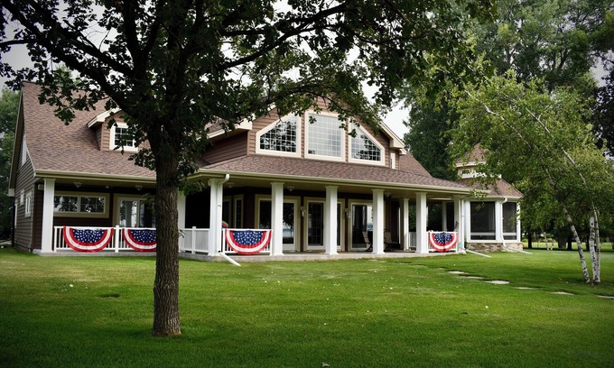 Otter Tail Township Casa | Luxury Lakefront Oasis: hot tub, Game Room & flat Private Beach!