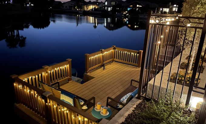 Arrowhead Lakes Casa | Luxury Lakeside Home! Private Pool, Dock, Outdoor Kitchen, & Private Courtyard!