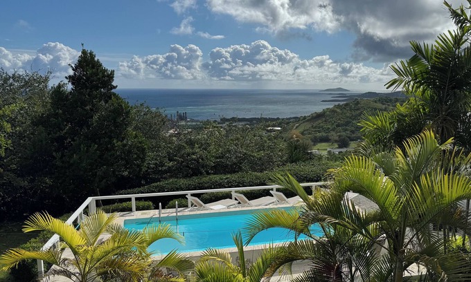 Orange Grove Casa | Luxury St. Croix Villa stunning 4BRM Ocean View Private pool near Christiansted