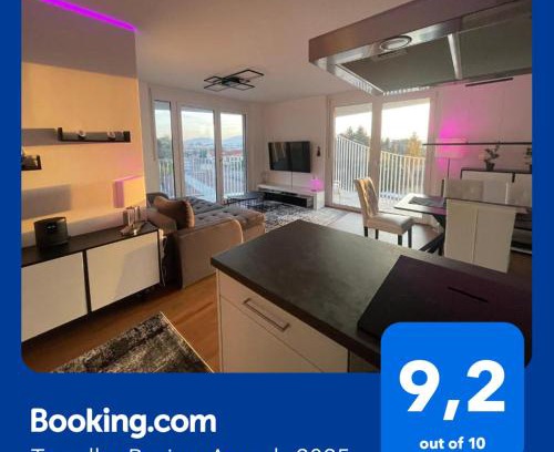 Graz Apartamento | Luxusapartment mit 40 qm Terrasse, E-Parkplatz und Parkplatz