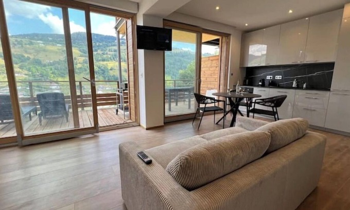La Bresse Chalet De Esquí | Magnificent 4-star apartment with sauna and terrace in chalet
