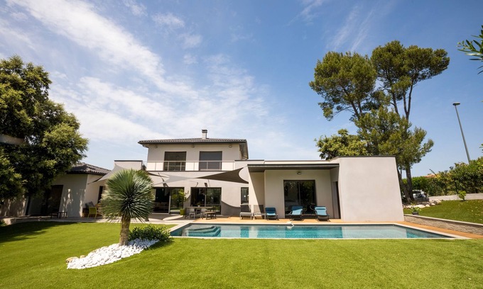 Montferrier-sur-Lez Casa | Maison Contemporaine Piscine Spa à 15 mn Montpellier, 25mn Mer et Gorges Hérault