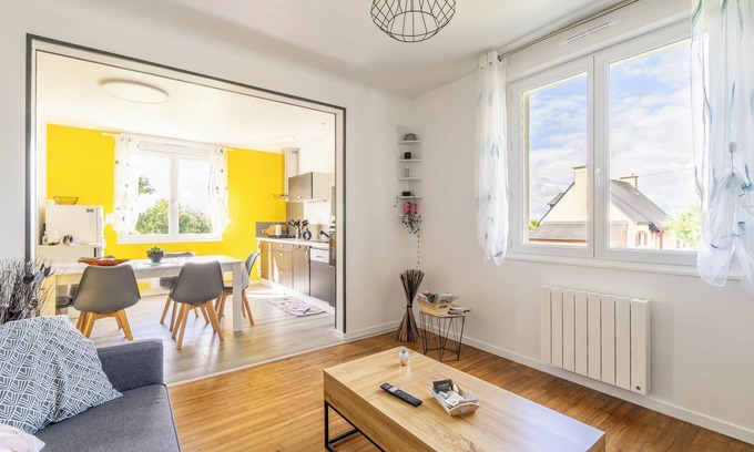 Glenac Casa | Maison Ker Morin con gran jardín y Wi-Fi