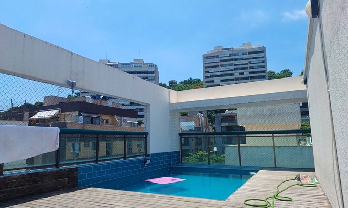 Laranjeiras Apartamento | Maravilhosa Cobertura Piscina Churrasqueira no Flamengo
