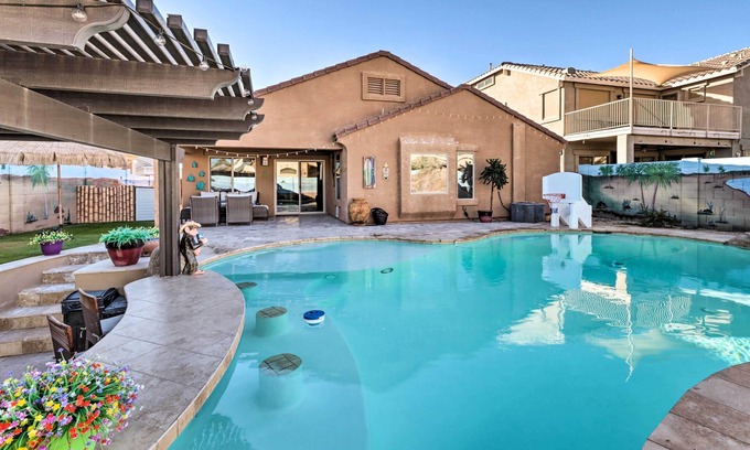 Maricopa Casa | Maricopa Home w/ Swim-Up Bar, Heated Pool & Slide