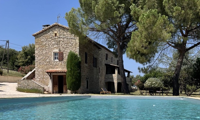 Saint-Martin-de-Valgalgues Apartamento | Mas de Rofa : mas Authentique Avec Piscine et Jardin Arboré
