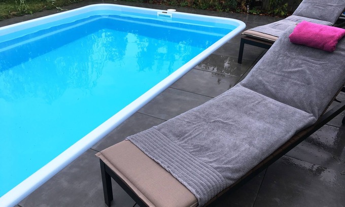 Andreasvorstadt Casa | Moderna casa de vacaciones en Erfurt cerca del centro Terrace Garden Pool