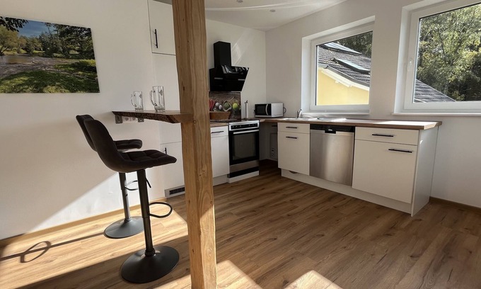 Muschenbach Apartamento | Moderne Ferienwohnung zum Wohlfühlen am Eingang der Kroppacher Schweiz