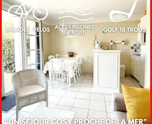 Bourgenay Casa | "MOULIN VERT RIVAGE" Maison, 6 personnes, au coeur du golf, village vacances, accès piscines gratuit