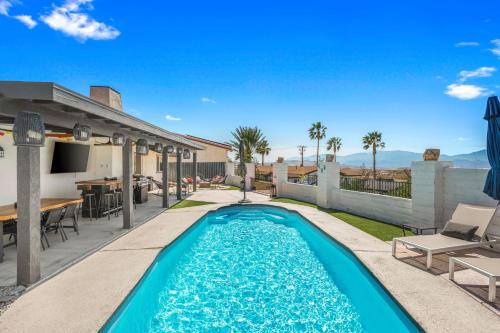 Desert Hot Springs Casa | Mountain View Oasis - Private Pool, Game Room & Fire Pit Overlooking Coachella Valley