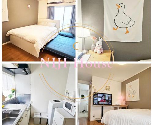 Okubo Apartamento | New!편의점10초#신주쿠2분#신오쿠보역5분#12평#최대3명#부엌침실#나리타공항50분#러블리아파트#고급매트리스