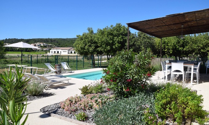 Goudargues Casa | NUEVO: Casa 6 pers con piscina privada a 700 metros de las tiendas del pueblo