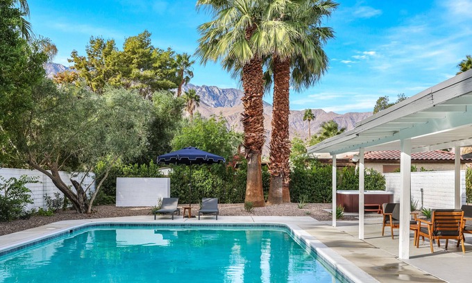Sunrise Vista Chino Villa | New Palm Springs Movie Colony Private Oasis: Saltwater Pool, Spa, Stunning Views