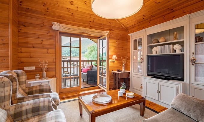 Camprodon Cabina | Espectacular apartamento de madera frente al río Ter