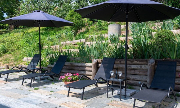 Cortazzone Casa | Hermoso apartamento en villa con piscina privada, TV, terraza, mascotas permitida, vista panorámica