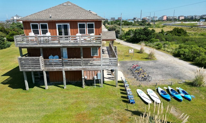 Rodanthe Casa | OBX Beach House + Bicicletas-Paddle Boards-Kayaks-Beach Chairs-AC-Cable TV-Free WiFi