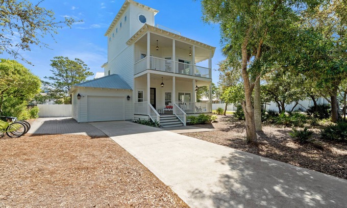 White's Gulfview Casa | Ocean Glory 30A | Inlet Beach, FL | Sleeps 17 | Dog-Friendly, 4 Bikes | 3-Min Walk to Beach