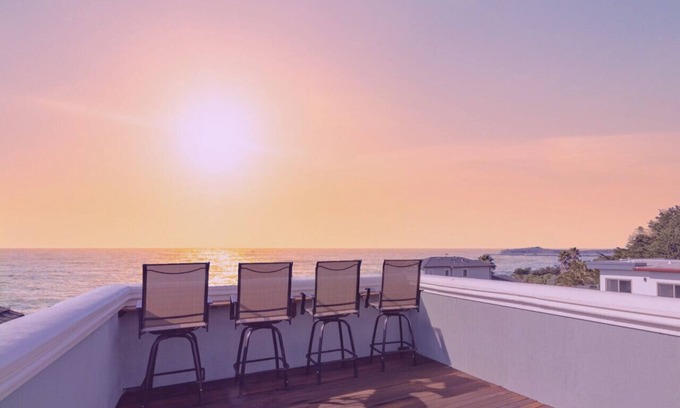 El Granada Casa | Ocean Views, Steps 2 Beach, Hot Tub, BBQ, Fire Pit