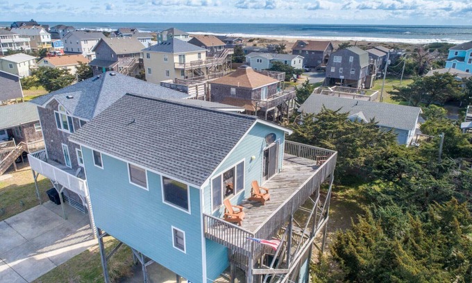 Avon Casa | Bienvenida a Oceanview Home, Avon -3 Lotes desde la playa, fácil acceso a la playa, ascensor de carga