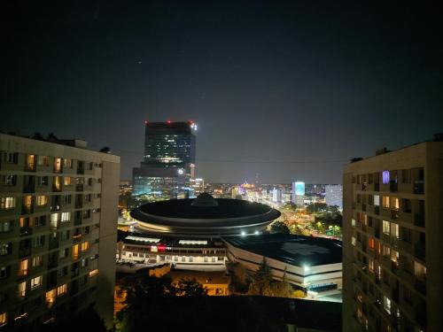 Katowice Apartamento | Okno na Spodek