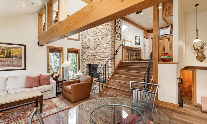 Aspen Casa | Old Hundred Unit 104, Sunny, Corner Townhouse, Treetop Views, 3 Blocks to Aspen Mtn