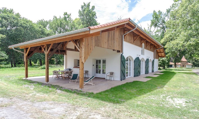 Aureilhan Casa | Casa de una sola planta en un parque forestal a orillas del lago, océano a 8 km.