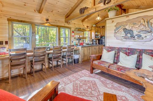 Martel Casa | Outdoor Oasis with Fire Pit and Dock Galion Log Cabin