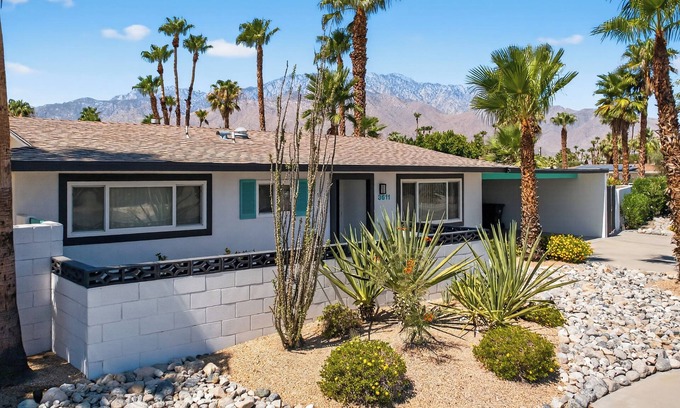 Palm Springs Casa | Palm Springs Home W / piscina privada de agua salada y spa