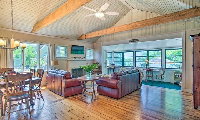 Freetown Cabaña | Peaceful Long Pond Cottage w/ Dock & Views