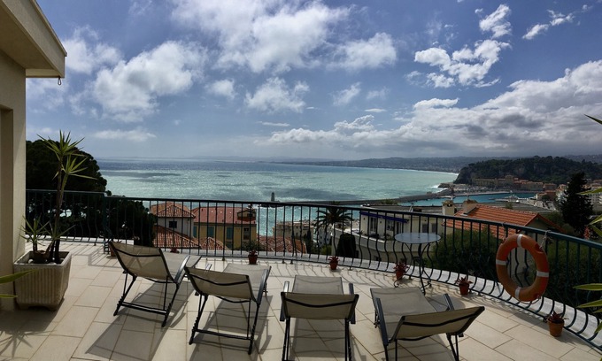 Lazaret Apartamento | Ático con vistas al mar, entre Niza y Villefranche