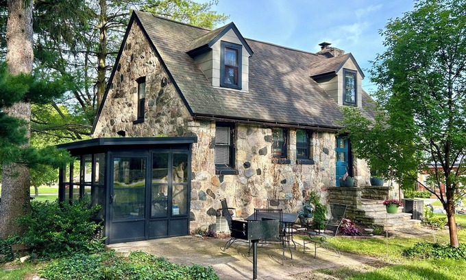 Rockford Cabaña | Storybook Cottage: An Adorable Stone Home Nestled Near the River & Bike Path
