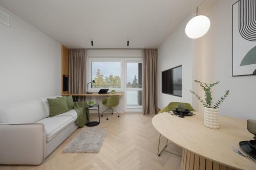 Ursynow Apartamento | Pileckiego Air-Conditioned Apartments with Parking & Balcony by Noclegi Renters