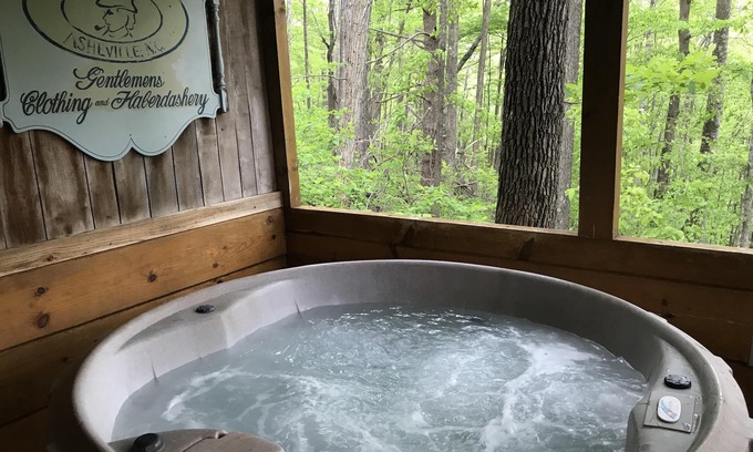 Candler Cabina | Aislado con jacuzzi privado, chimenea, vistas, WiFi, Se admiten mascotas