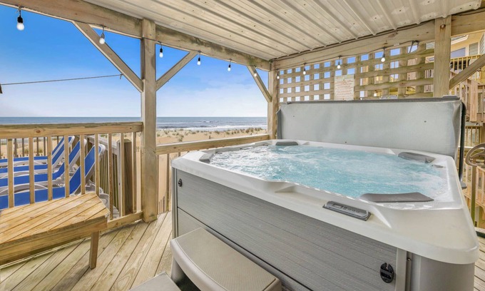 Avon Casa | Premier Oceanfront Dog Friendly w/ Deluxe Pool, Hot Tub, Elevator, EV Charger