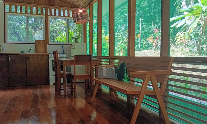 San Ignacio Cabina | Private forest view cabin w/AC, 2 beds-restaurant and car rental on site.