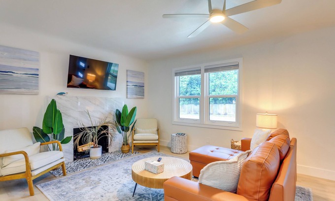 Bayview Casa | Private Hot Tub & Fenced Yard: Sleek Gulfport Home