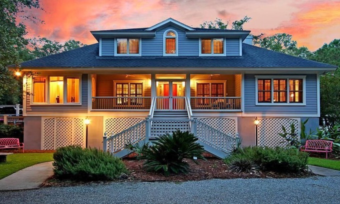 Edisto Island Casa | Private Showplace w/ Pool; Multiple Decks; Poolside Gazebo; 3 Miles to Beach Access; Cable TV/WiFi