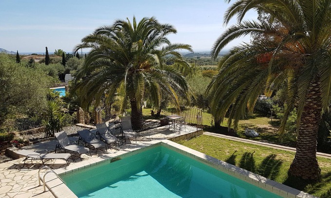 El Mas Isaac Villa | Villa tranquila con piscina, vista al mar, petanca, jardín, wifi, estacionamiento