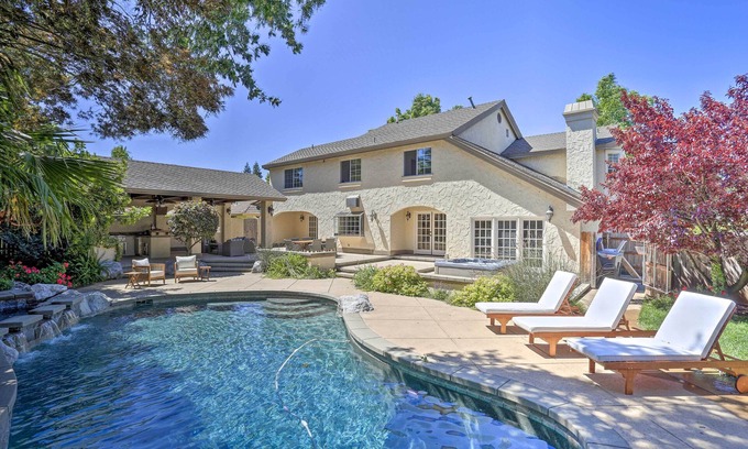 Sunset Casa | Redding Getaway w/ Hot Tub & Outdoor Kitchen!