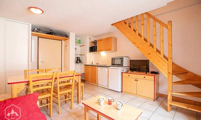 Aussois Apartamento | Residence Les Flocons D'argent - 2 Rooms for 6 People
