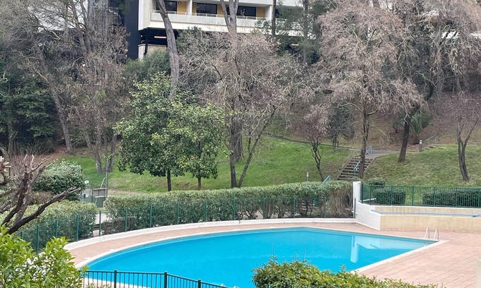 La Bocca Nord Apartamento | RESIDENCE LES PALMIERS BEL APPARTEMENT IN RESIDENCE: Swimming pool and tennis court