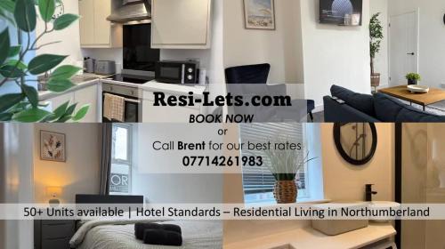 Blyth Apartamento | ResiLets - NEW 3 Bed Apt, Sleeps 5, Town Centre, Ideal for contractors, holidaymakers, Professional Short Stay