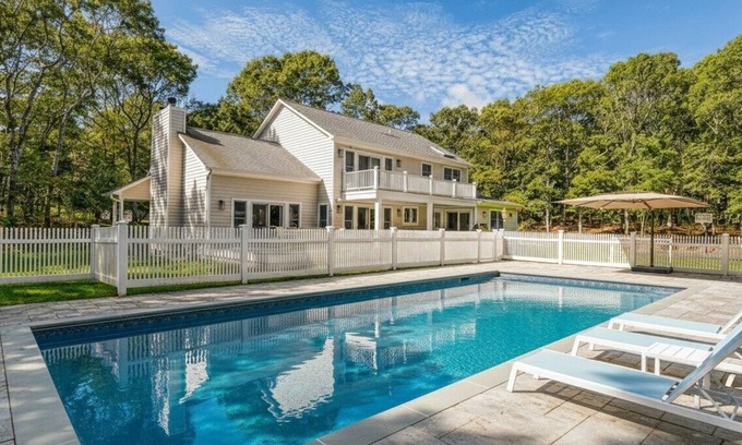 Southampton Casa | Resort-style Southampton retreat with heated pool, chic interiors, and.