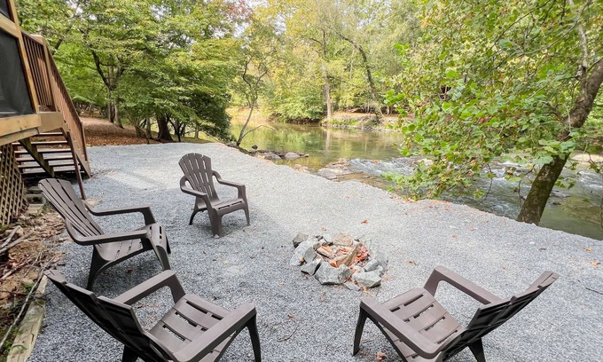 Ellijay Cabaña | FAMILIA + CASA FRENTE AL RÍO CON MASCOTAS