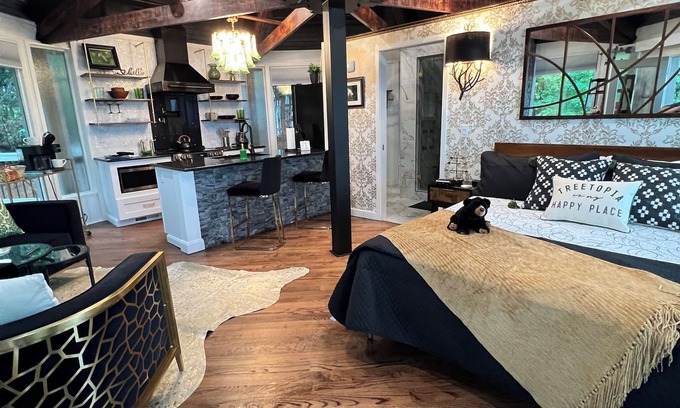 Big Canoe Cabina | Romantic Couples Cabin in Big Canoe, Lake & Mountain View, Hot Tub, Gas Logs