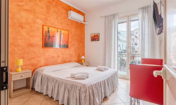 Isola delle Femmine Apartamento | Habitación 'Gio Di Maggio' con balcón, Wi-Fi y aire acondicionado