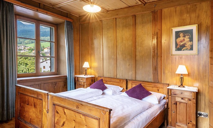 Sarntal Apartamento | Habitación 'Hirschen Jakob' con vistas a la montaña, terraza compartida y Wi-Fi