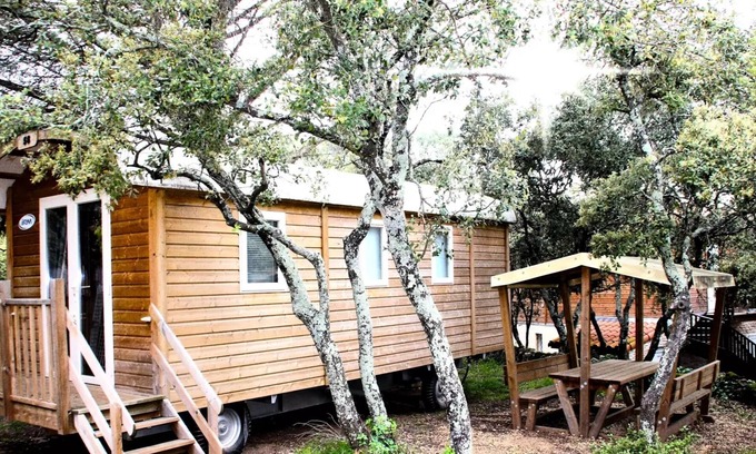 Junas Cabina | ROULOTTE Klimaanlage - 2 rooms - 26.08m2 / Cigale, Grill, Chardonnet, Mésange 4 Personen